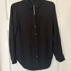 Quince Black Collared Shirt